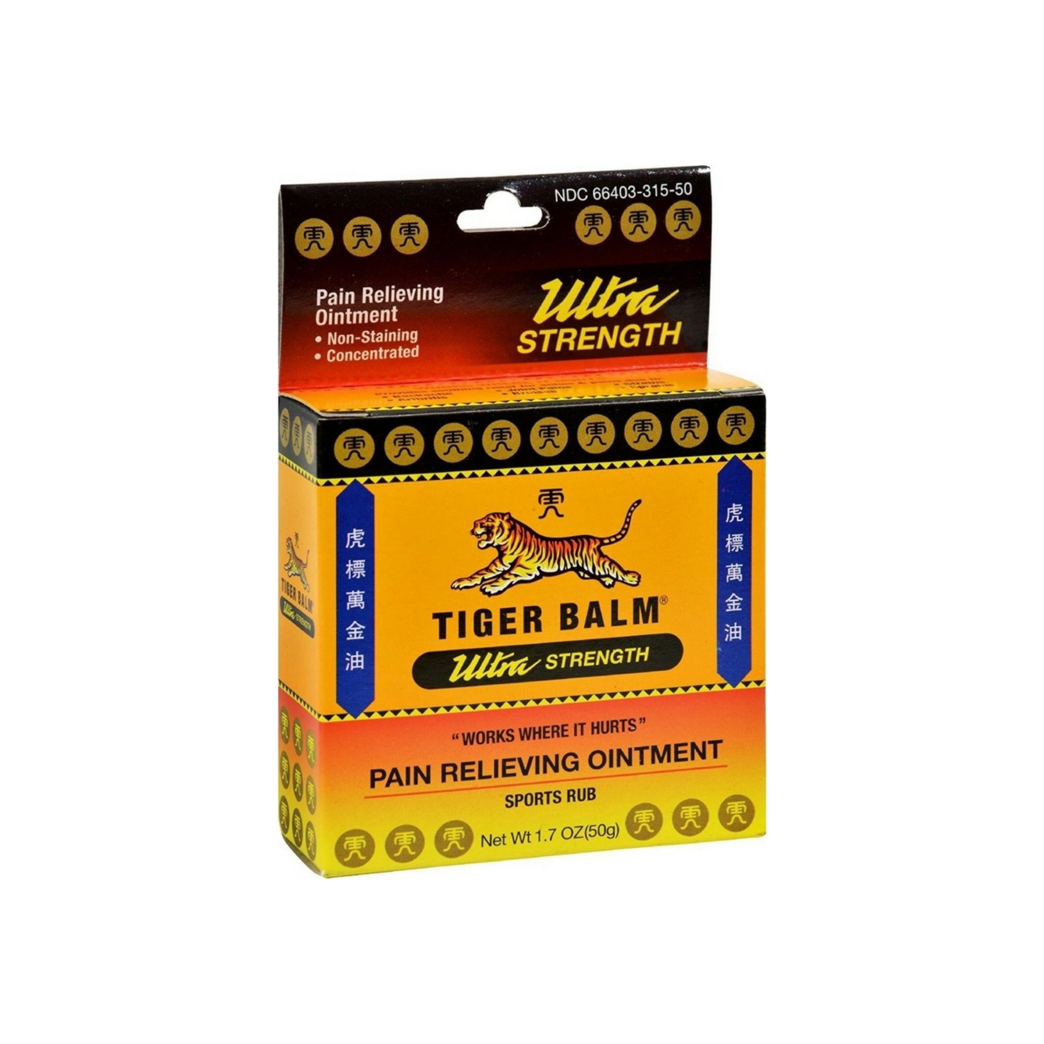 Tiger Balm Sport Rub Pain Relieving Ointment, Ultra Strength 1.70 Oz